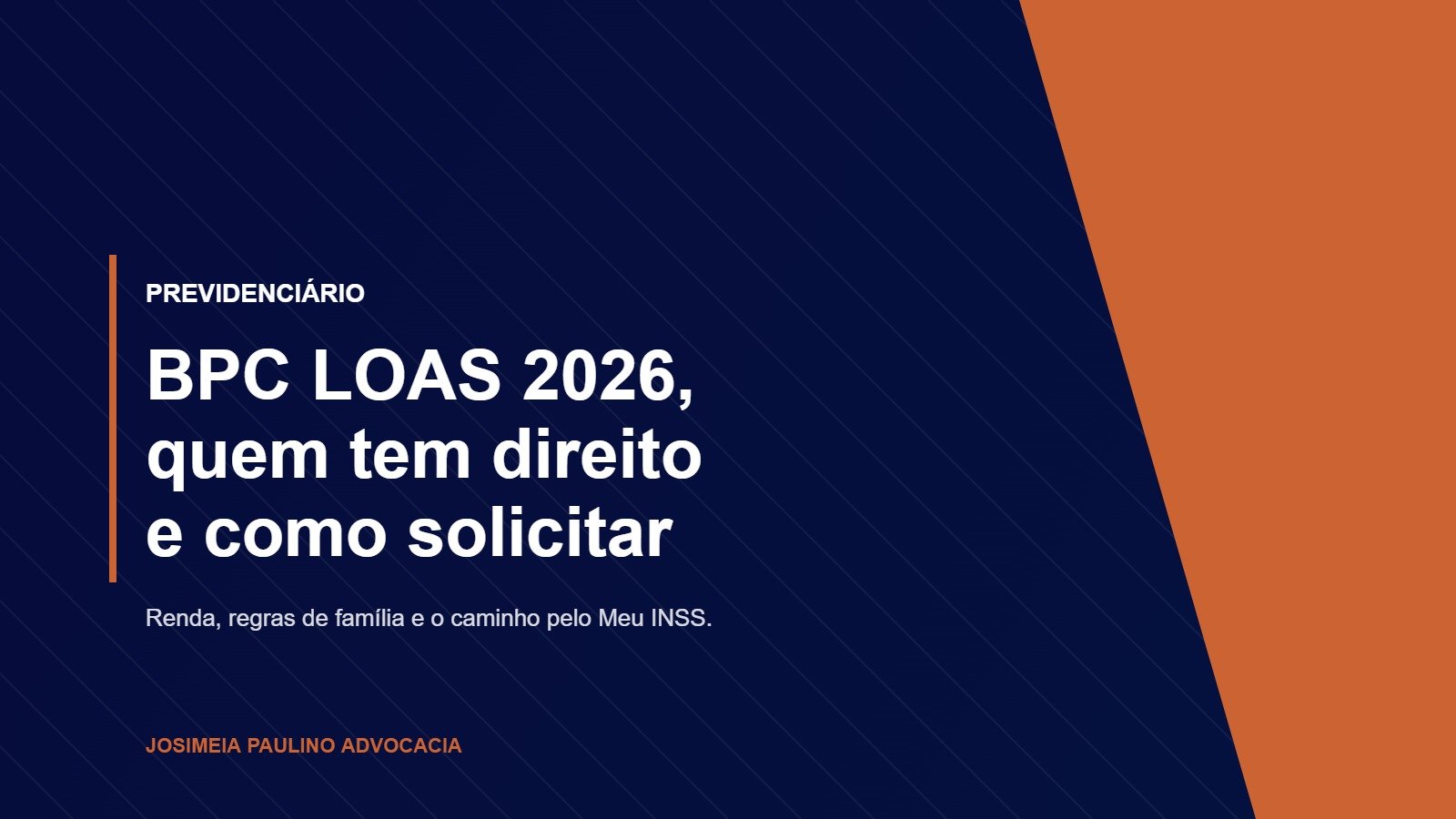 BPC LOAS 2026, quem tem direito, valor e como solicitar